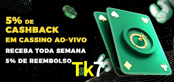 Promoções do cassino ao Vivo Tk7